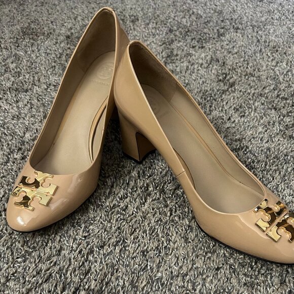 Tory Burch Shoes - Tory Burch women's shoes size 7.5, beige, block heel, good condition